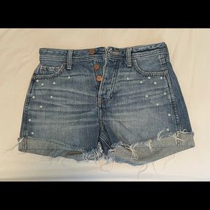 HIGH-RISE PEARL JEAN SHORTS